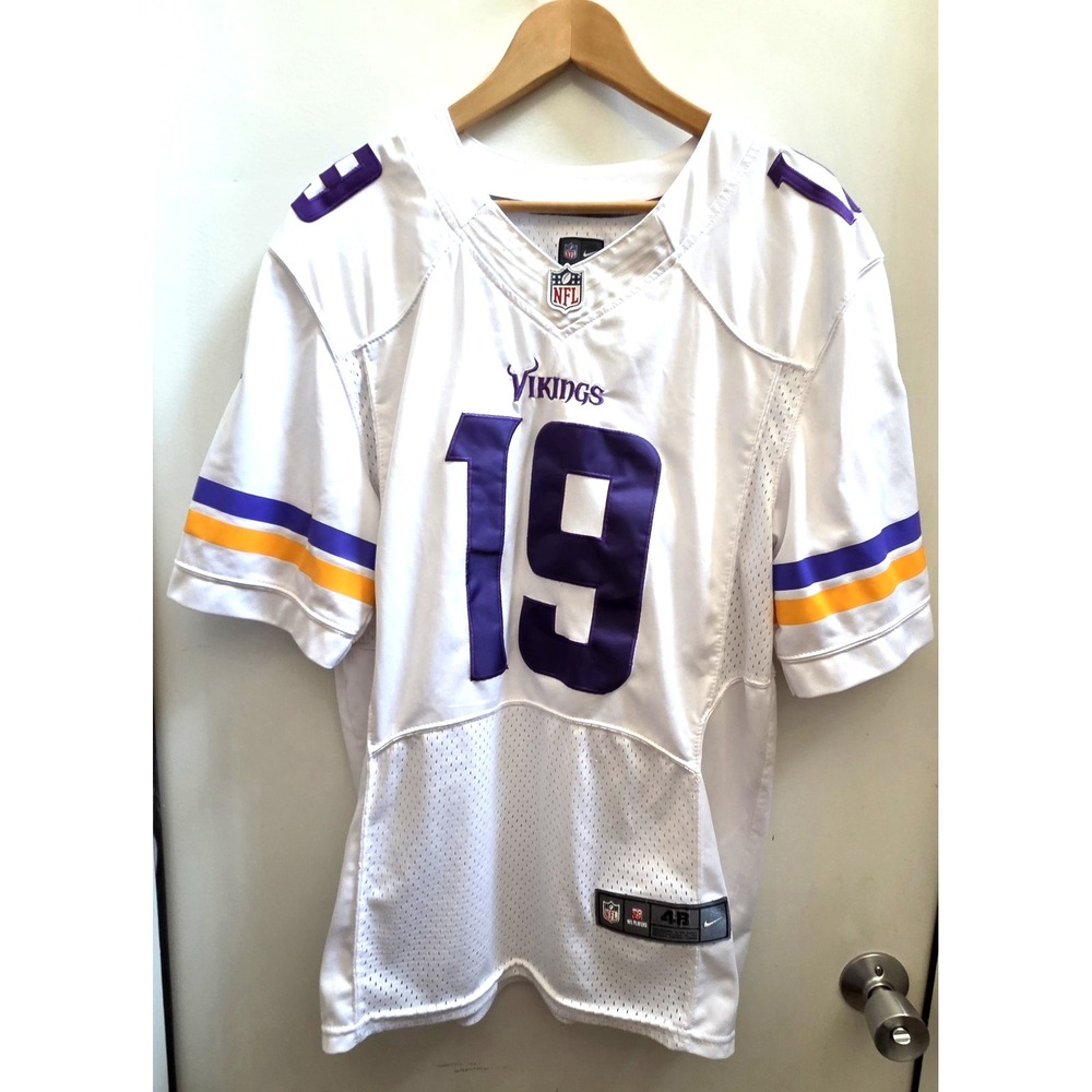 NFL ON FIELD Jersey Minnesota Vikings 19 Adam Thielen 48/L White,Purple,Gold